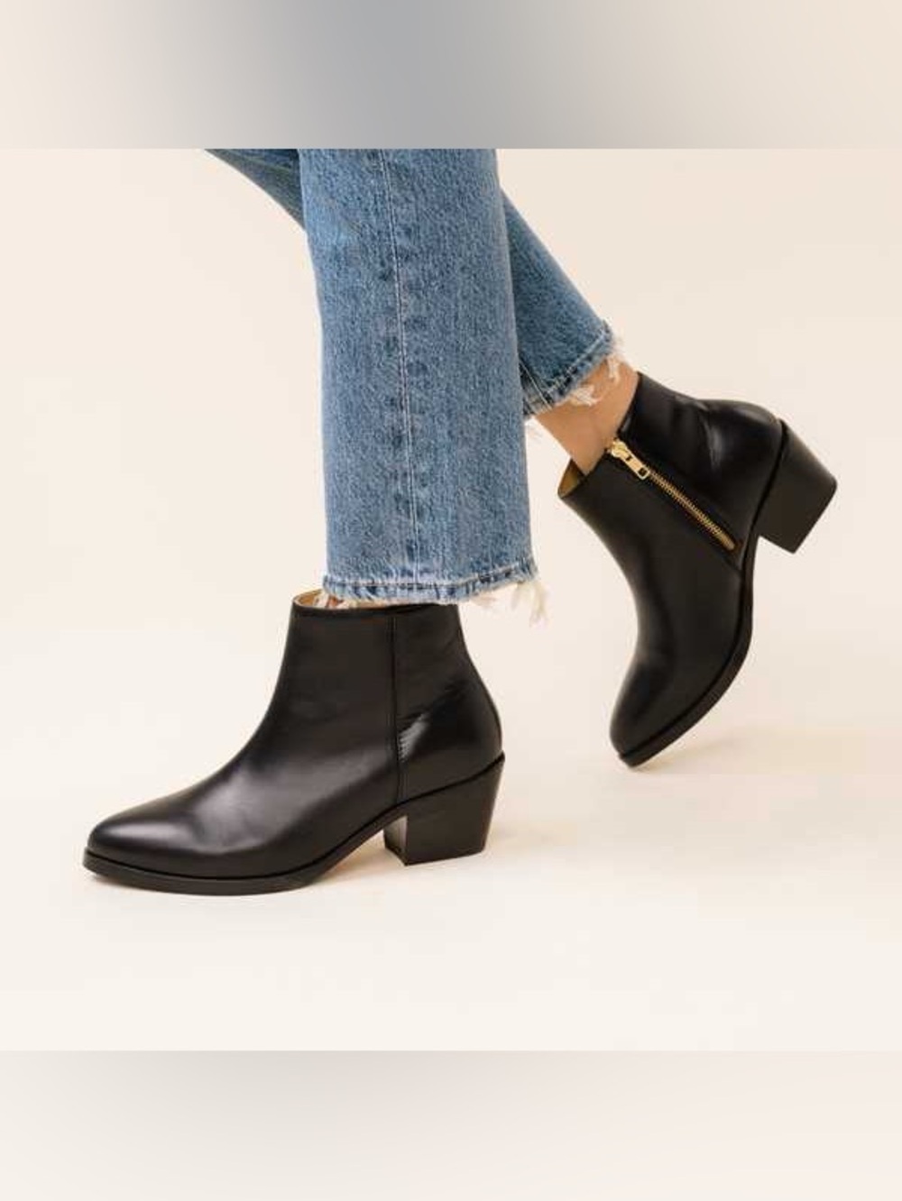 Nisolo Marisa Black Leather Ankle Boots